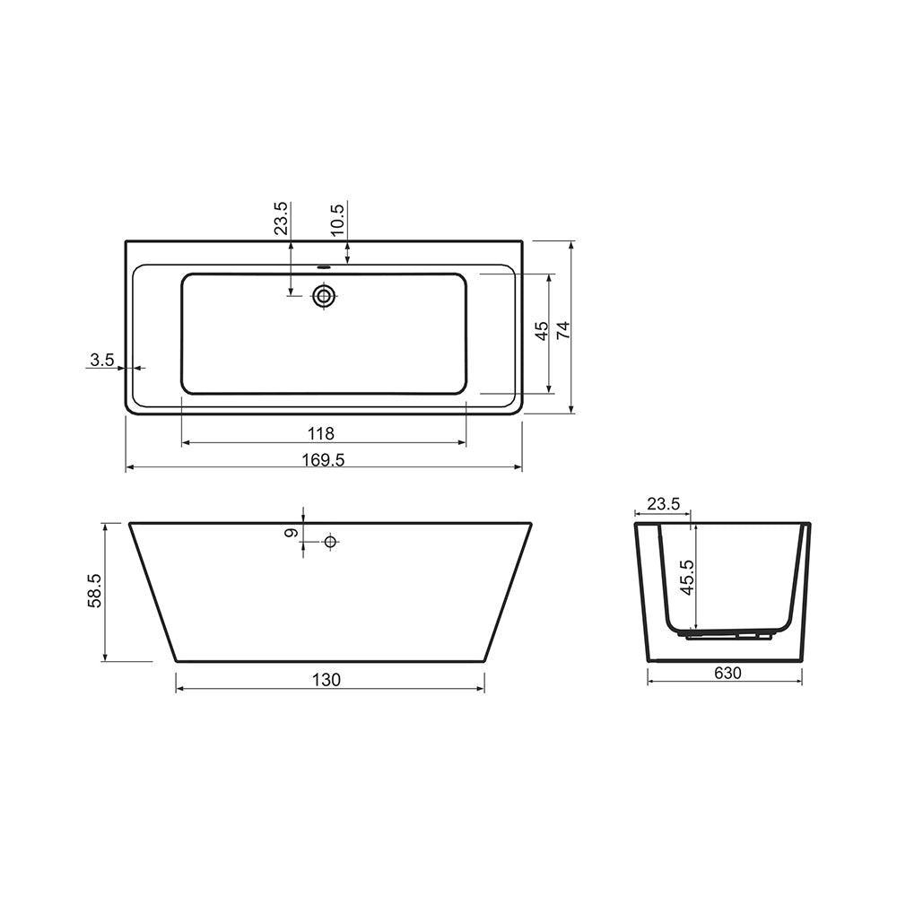 Cadă de baie freestanding Tabitha - Kabine.ro - Cazi de baie