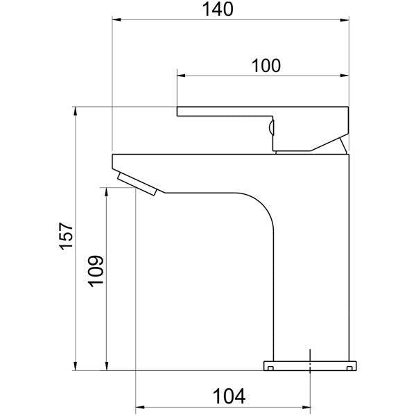 Edge - baterie stativă lavoar, fără ventil FERRO - Kabine.ro - Baterii