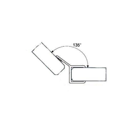 Garnitura de etanșare 135° KOR-203-10 (10mm), transparent - Kabine.ro -