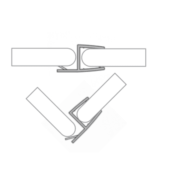 Garnitura de etanșare 180° KOR-201-10 (10mm), transparent - Kabine.ro -