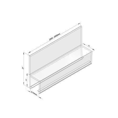 Garnitura de etanșare 180° tip h KOR-204-8 (8mm), transparent - Kabine.ro -