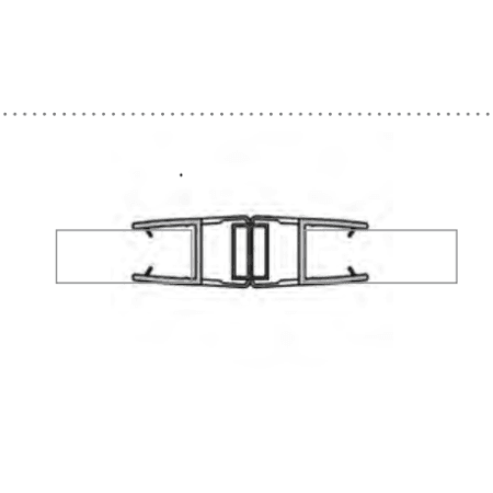 Garnitura de etanșare magnetica 180° KOR-211-8 (8mm), transparent - Kabine.ro -