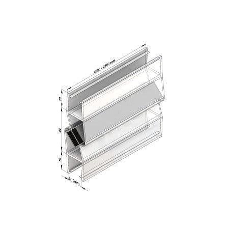 Garnitura de etanșare magnetica 90°/180° (cu magnet alb) KOR-210-10 (10mm), transparent - Kabine.ro -