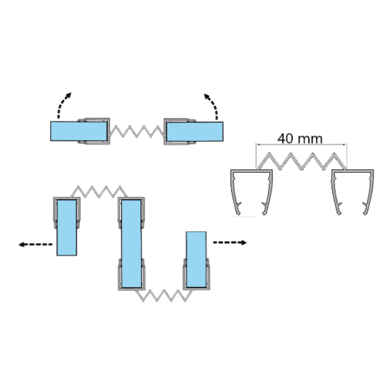 Garnitura de etanșare (sticla-sticla) KOR-006A-8 (8mm), transparent - Kabine.ro -