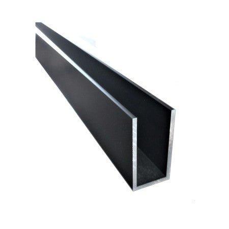 Profil U (aluminiu) 20x40x2mm KOR-3060, black - Kabine.ro -