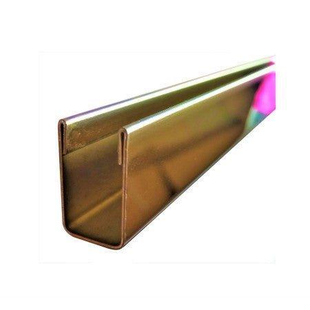 Profil U (inox) 15x10.5x25x1.0mm KOR-9011 (3,0m), gold - Kabine.ro -