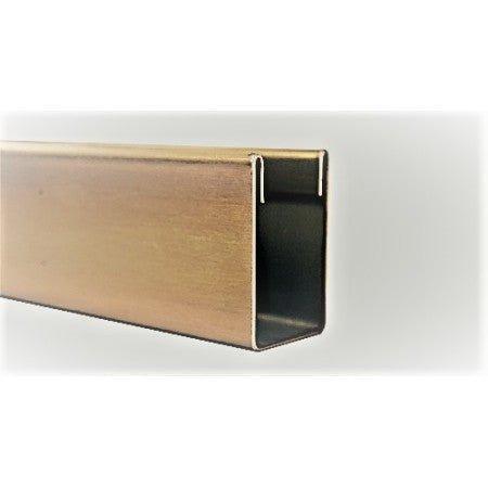 Profil U (inox) 15x10.5x25x1.0mm KOR-9011 (3,0m), gold - Kabine.ro -