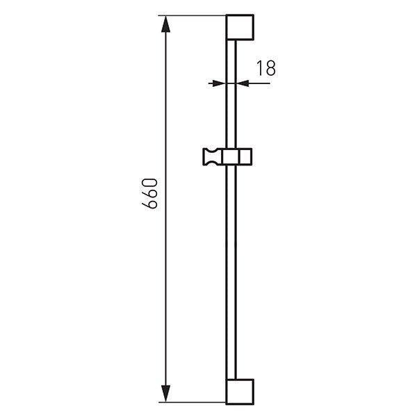 RAIL - suport reglabil pentru duș (650 mm) - Kabine.ro - Accesorii