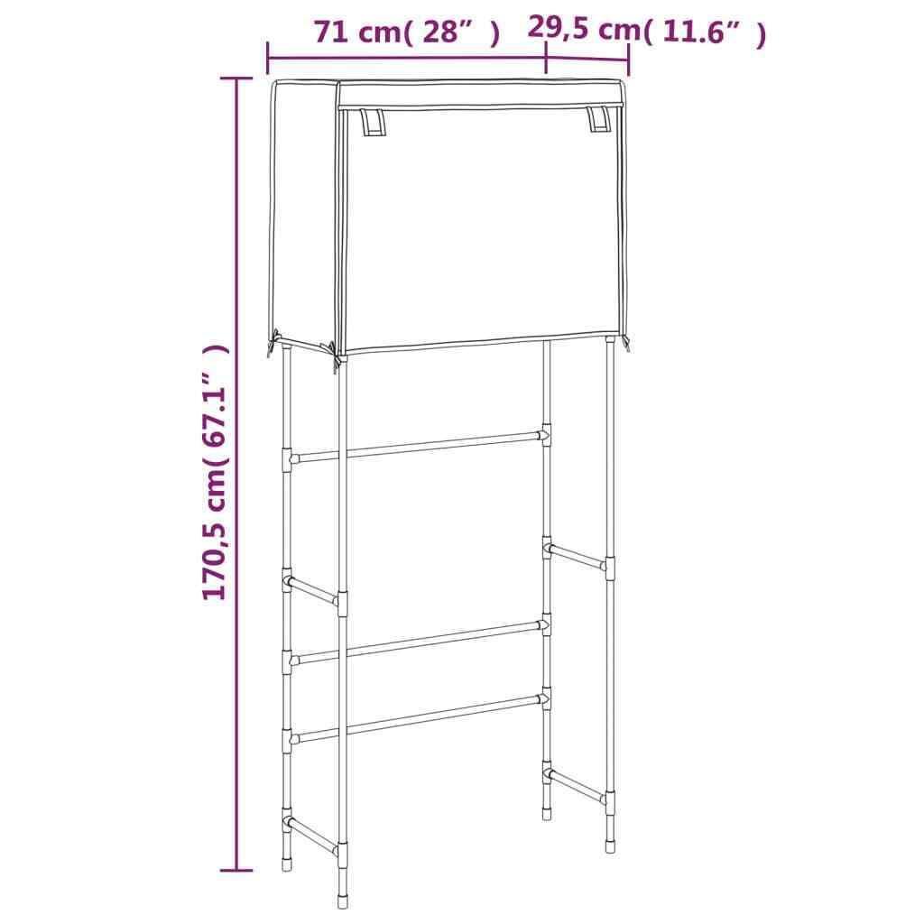 Suport pentru prosoape, 71x29,5x170,5 cm, Fier - Kabine.ro - Suport pentru prosoape