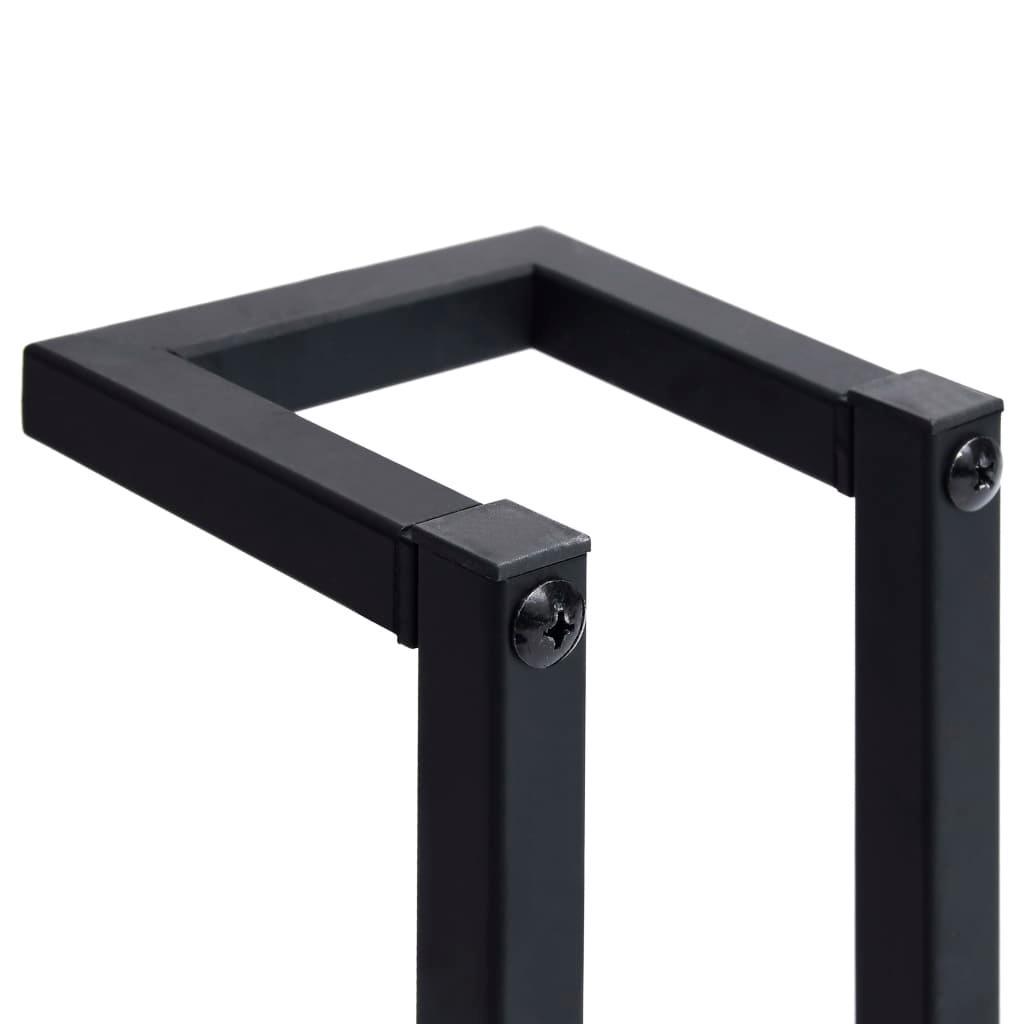 Suport pentru prosoape, negru, 12,5 x 12,5 x 60 cm, fier - Kabine.ro - Suport pentru prosoape