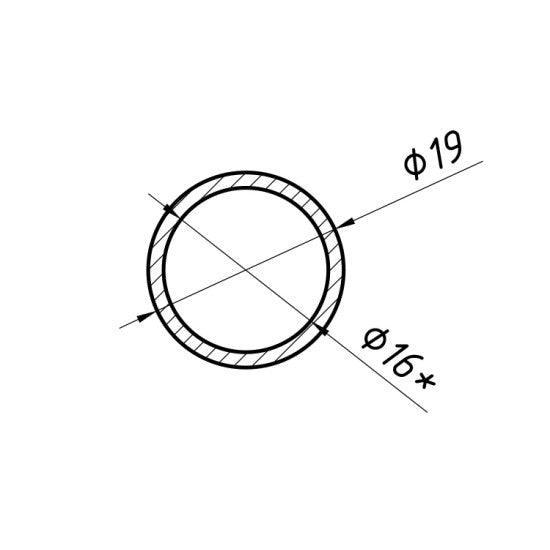 Țeavă inox DN19mm (2,0m), gri metalizat - Kabine.ro - Accesorii